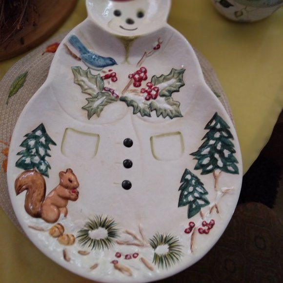NWT Tracy Porter "Jolly Ol' Snowy" Large Snowman Serving Platter - Picture 5 of 7